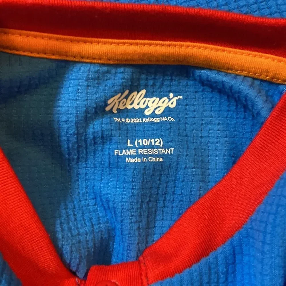 10/$50 Kellogg’s They’re GR R REAT! FLAME RESISTANT Boy Shirt Size L (10-12)
